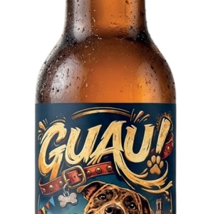 Ampolla de Lager Mediterrània, cervesa artesana GUAU